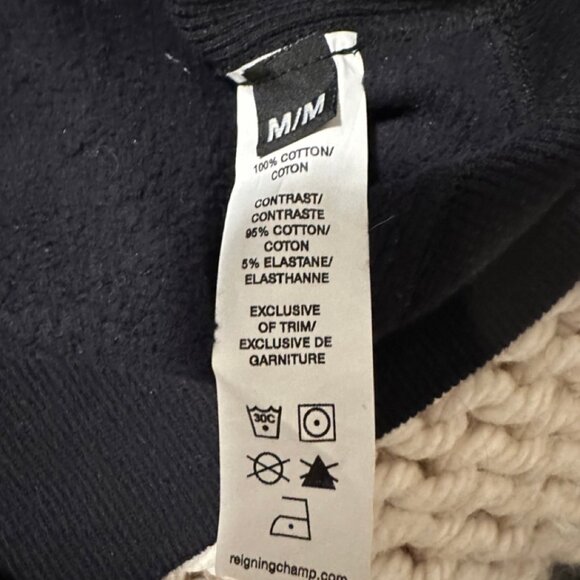 Reigning Champ - Black Heavyweight Fleece Hoodie - Sz M - Picture 4 of 5